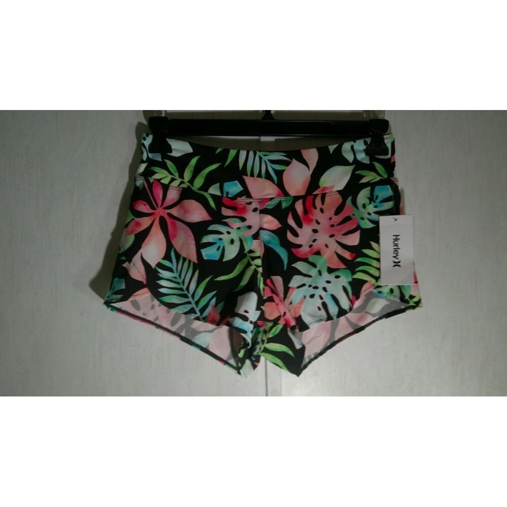 NWT Hurley Womens Tropix Boardshorts Small 2.5" Soft Waist Pocket Beach Swim